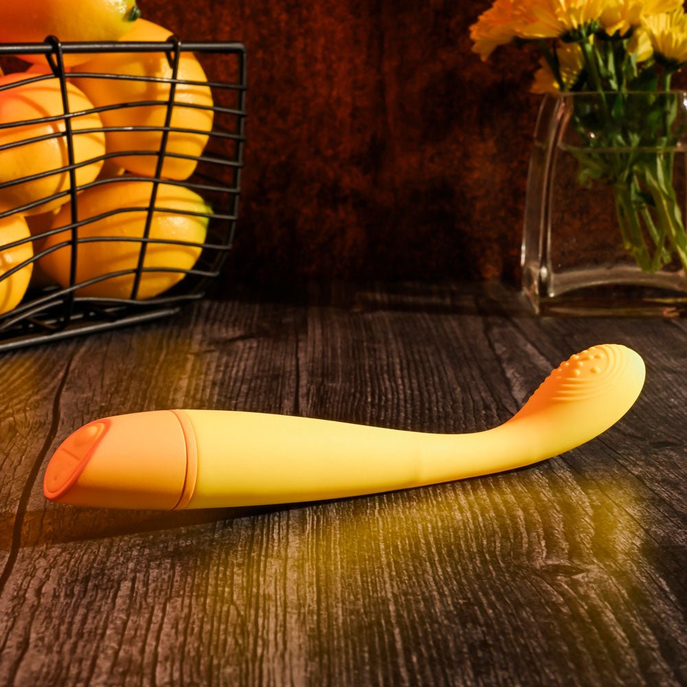 Buy Selopa LEMON SQUEEZE - Yellow 18.4 cm USB Rechargeable Vibrator – Naughtyhut NZ sex toys online. Discreet delivery & top brands.