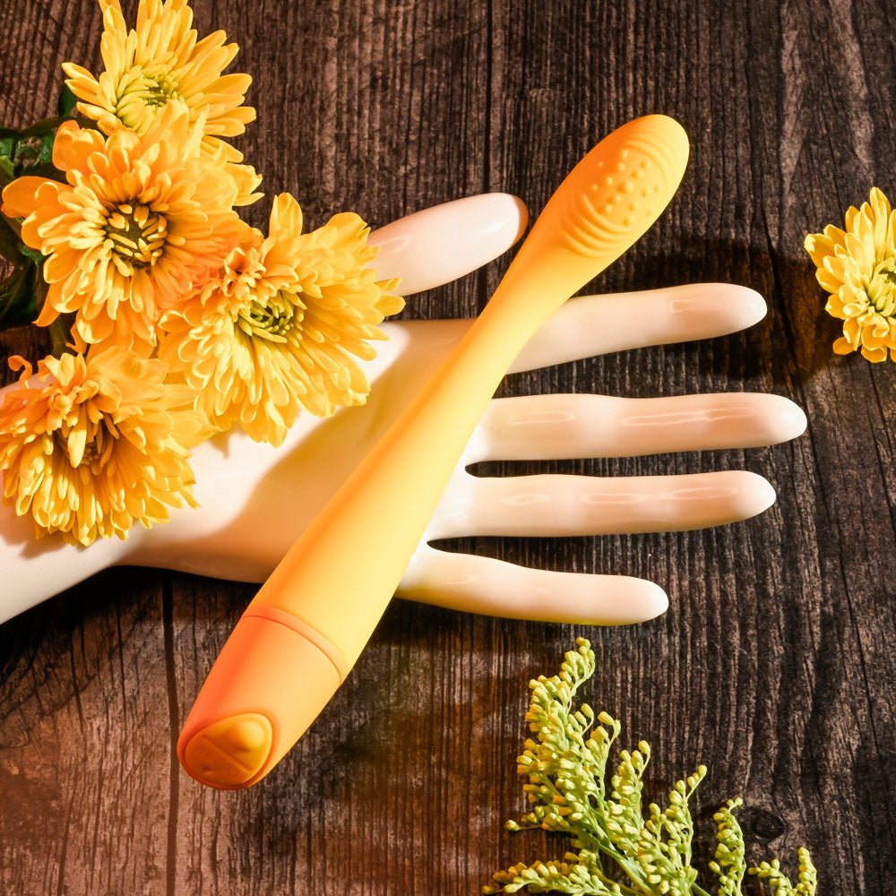 Buy Selopa LEMON SQUEEZE - Yellow 18.4 cm USB Rechargeable Vibrator – Naughtyhut NZ sex toys online. Discreet delivery & top brands.