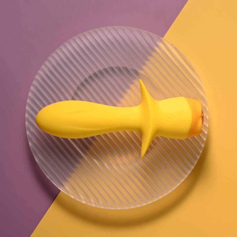 Buy Selopa MELLOW YELLOW - Yellow 13.5 cm USB Rechargeable Vibrating Anal Plug – Naughtyhut NZ sex toys online. Discreet delivery & top brands.