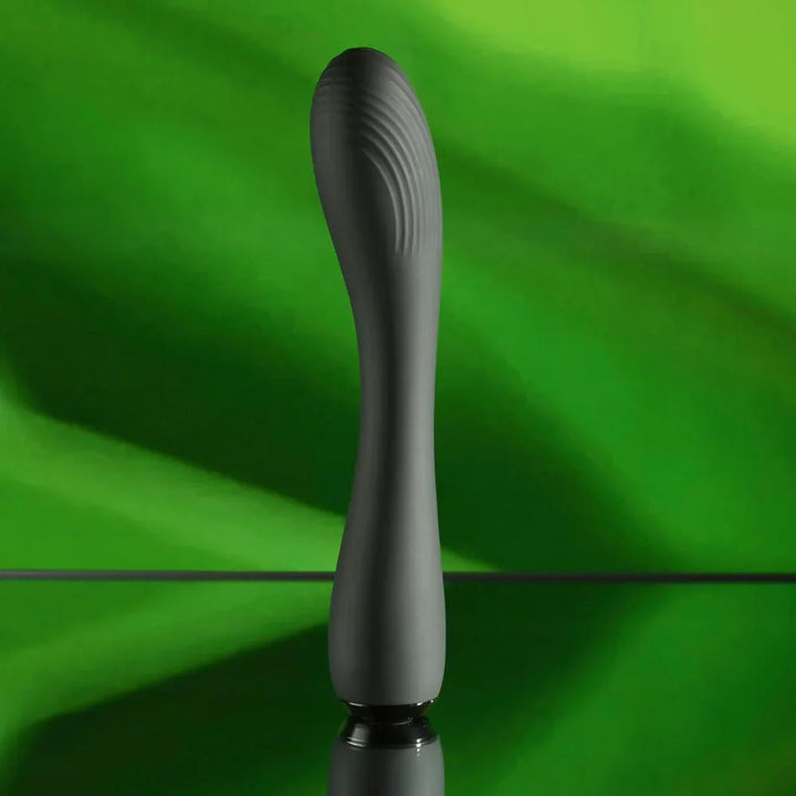 Midnight Magic upright with the ribbed tip angled toward the camera
