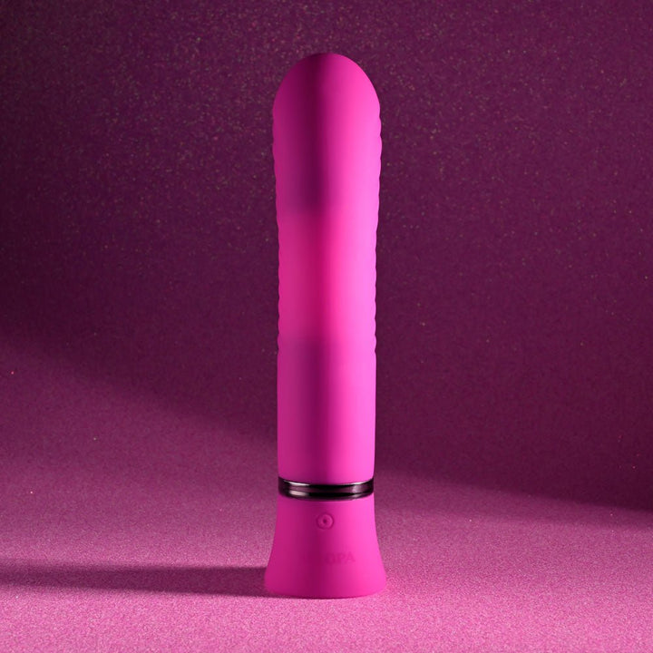 Selopa NEXT WAVE - Pink 16.4 cm USB Rechargeable Dual Vibrator – Sex toys NZ by Naughtyhut. Discreet delivery nationwide.