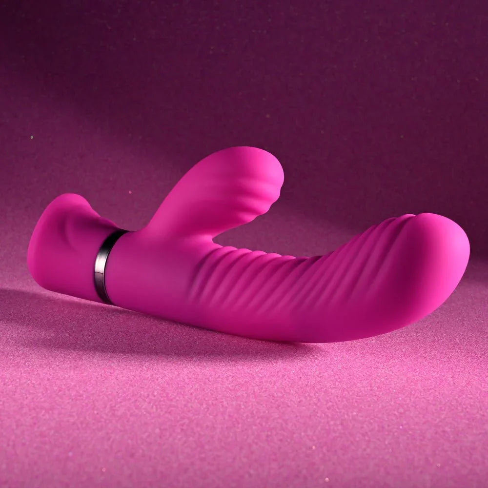 Next Wave lying on its side with the clitoral arm pointing up