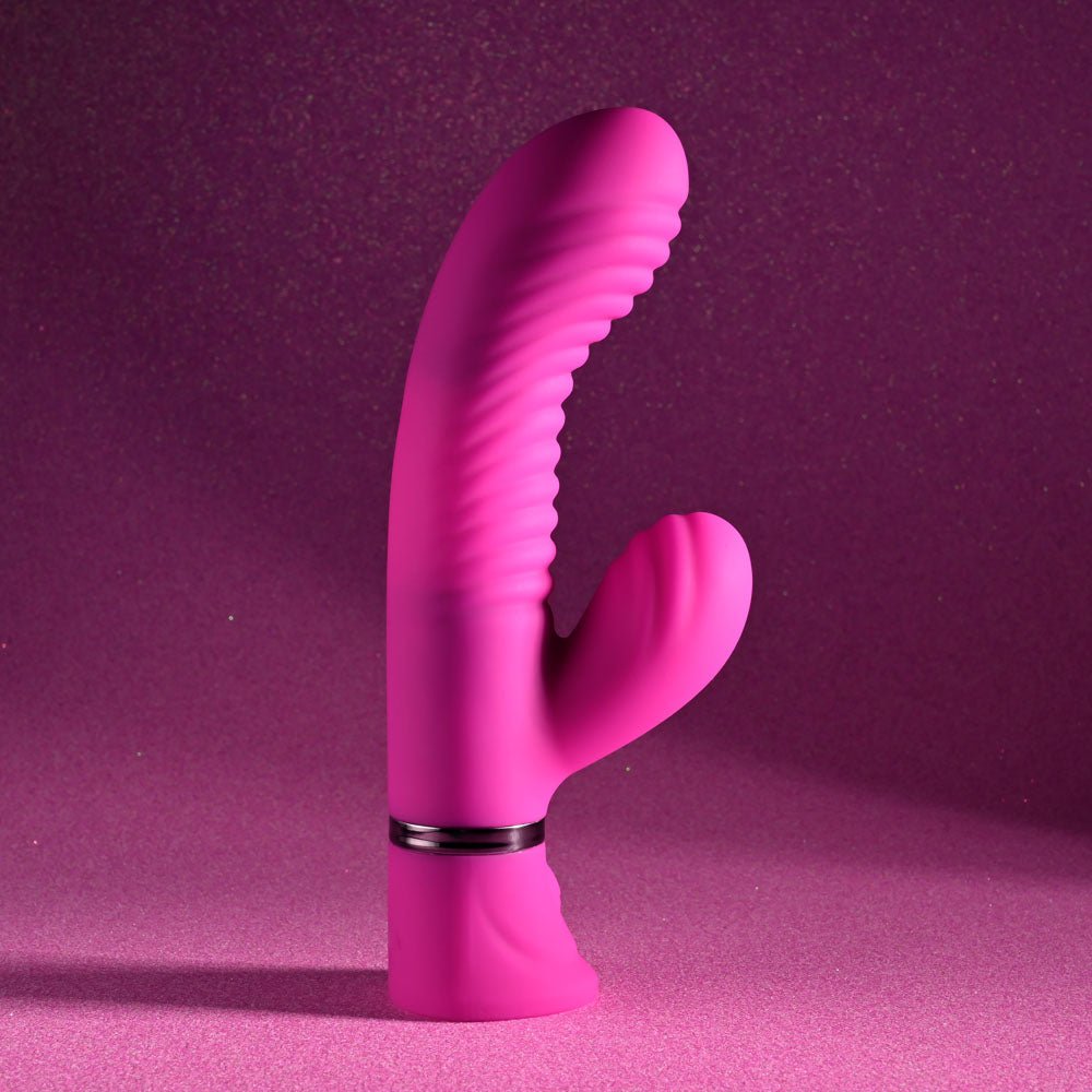 Selopa NEXT WAVE - Pink 16.4 cm USB Rechargeable Dual Vibrator – Sex toys NZ by Naughtyhut. Discreet delivery nationwide.