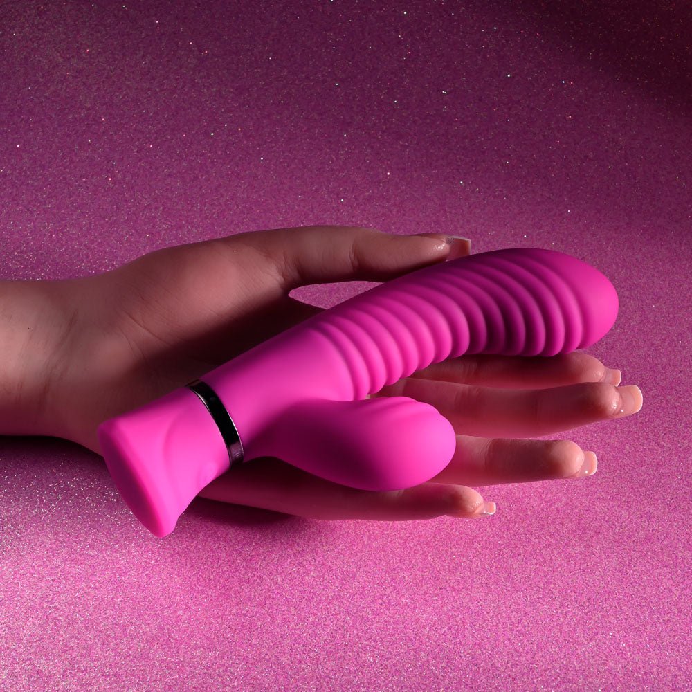 Selopa NEXT WAVE - Pink 16.4 cm USB Rechargeable Dual Vibrator – Sex toys NZ by Naughtyhut. Discreet delivery nationwide.