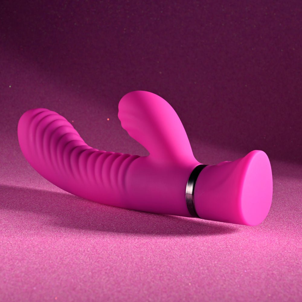 Selopa NEXT WAVE - Pink 16.4 cm USB Rechargeable Dual Vibrator – Sex toys NZ by Naughtyhut. Discreet delivery nationwide.