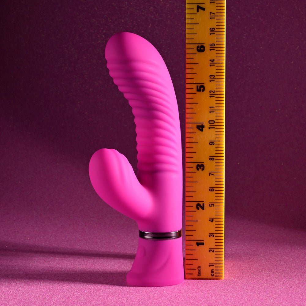 Selopa NEXT WAVE - Pink 16.4 cm USB Rechargeable Dual Vibrator – Sex toys NZ by Naughtyhut. Discreet delivery nationwide.