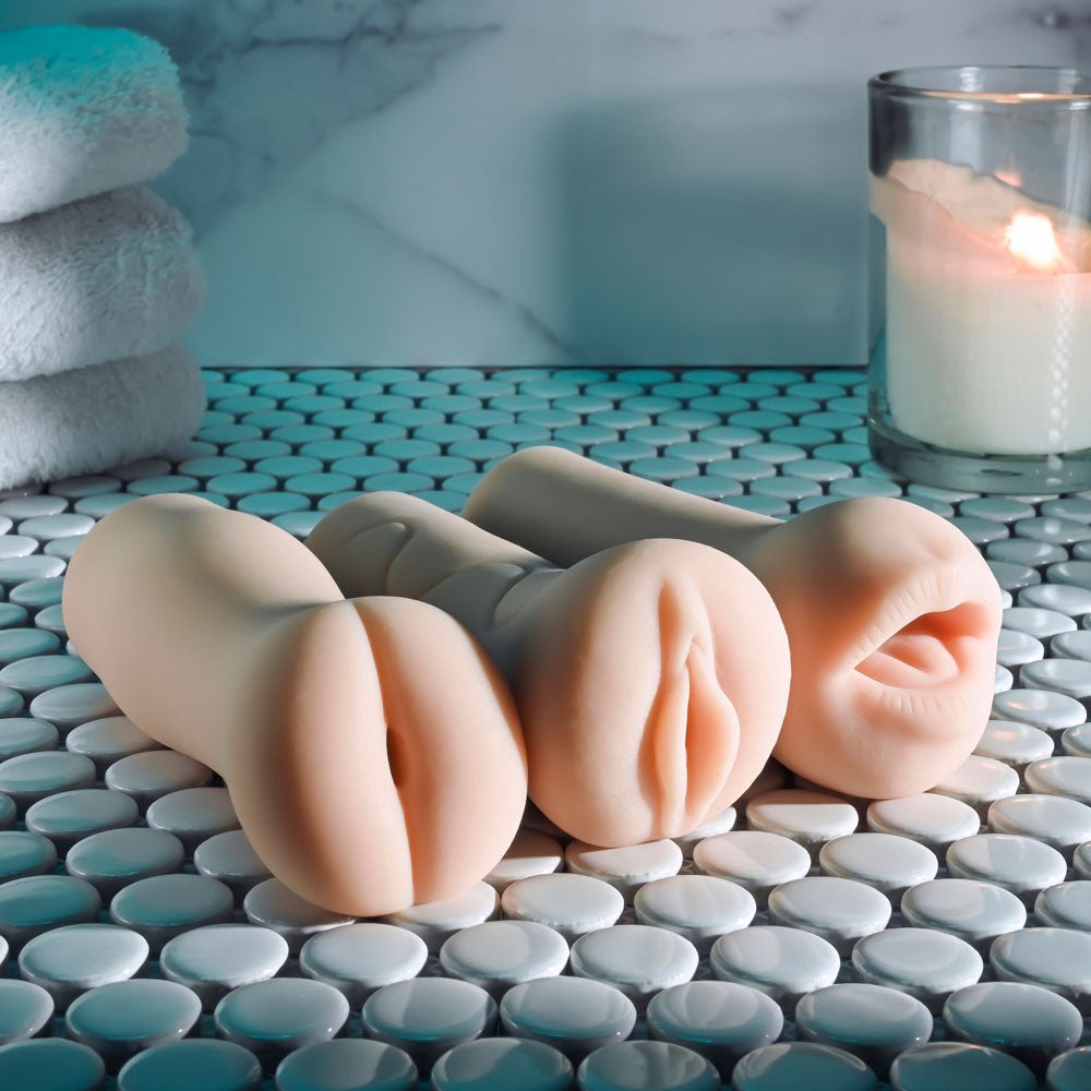 Buy Selopa PARTY PACK - Light - Flesh Strokers - Set of 3 – Naughtyhut NZ sex toys online. Discreet delivery & top brands.