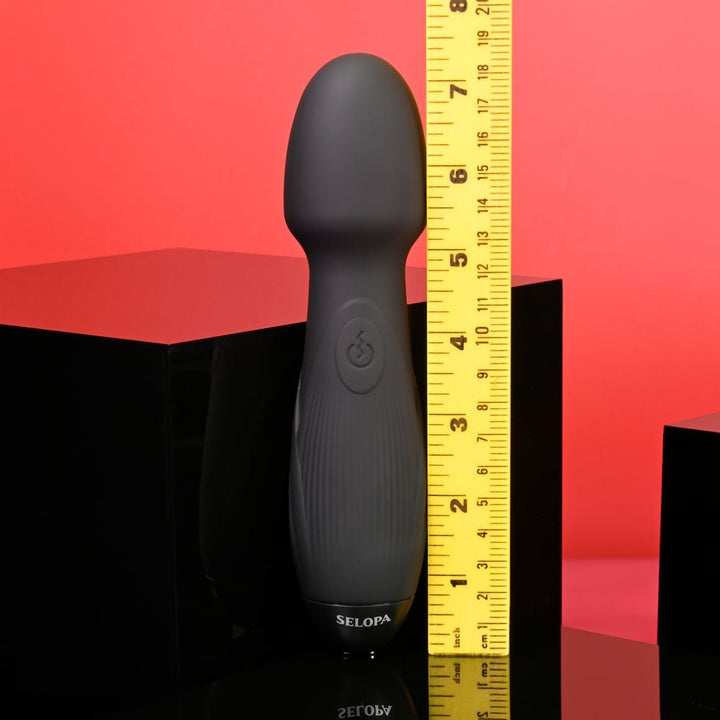 Selopa POWER TRIP - Black 18.8 cm USB Rechargeable Massage Wand – Sex toys NZ by Naughtyhut. Discreet delivery nationwide.