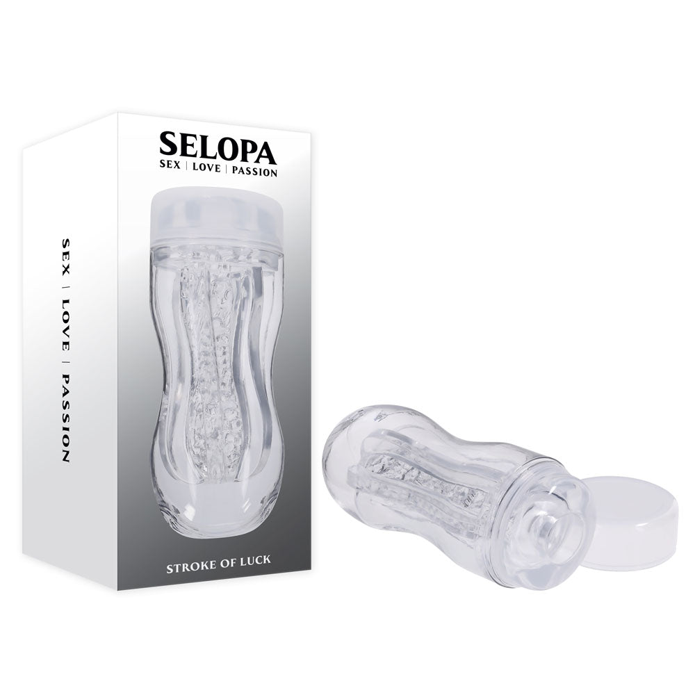 Buy Selopa STROKE OF LUCK - Clear Stroker – Naughtyhut NZ sex toys online. Discreet delivery & top brands.
