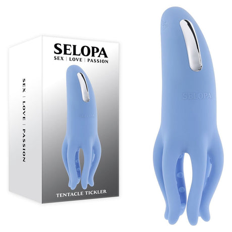 Buy Selopa TENTACLE TICKLER - Blue USB Rechargeable Vibrating Stimulator – Naughtyhut NZ sex toys online. Discreet delivery & top brands.