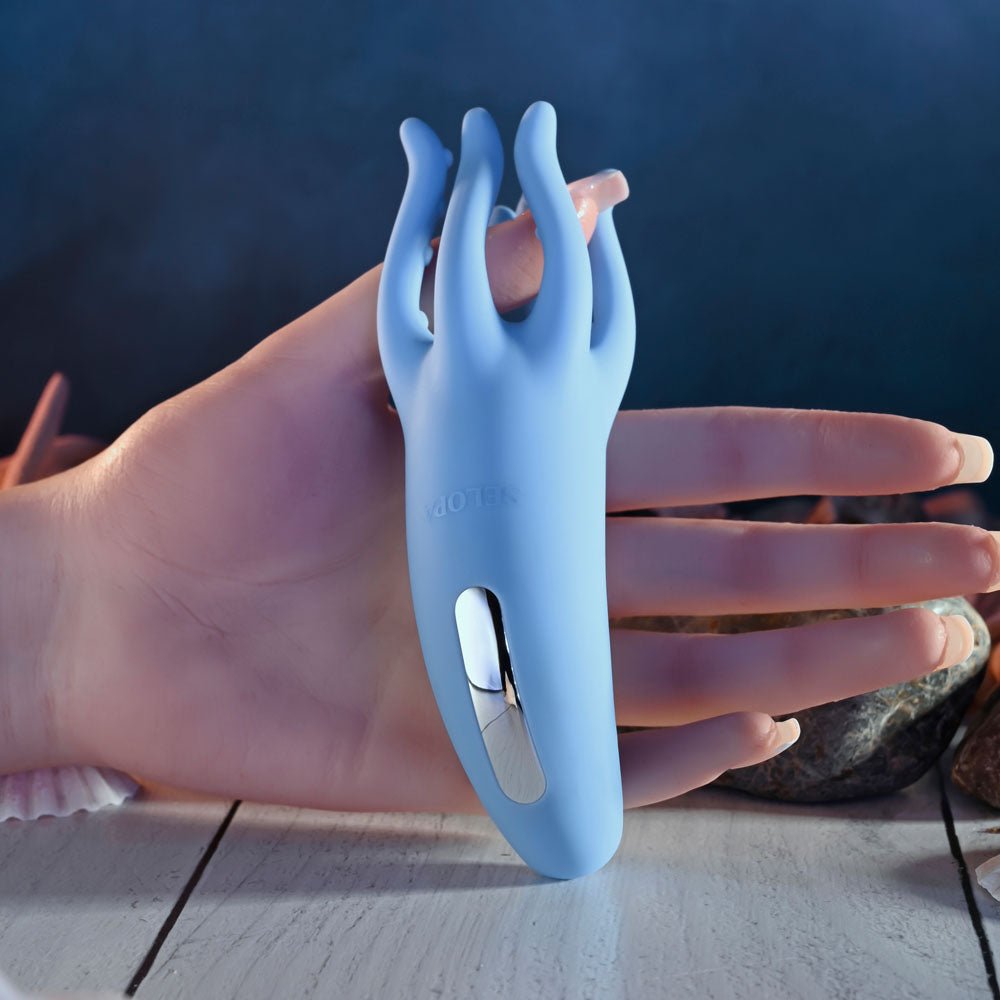 Buy Selopa TENTACLE TICKLER - Blue USB Rechargeable Vibrating Stimulator – Naughtyhut NZ sex toys online. Discreet delivery & top brands.
