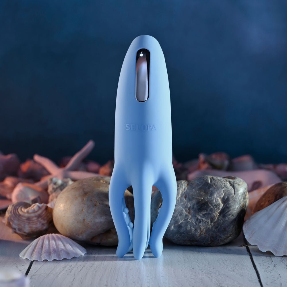 Buy Selopa TENTACLE TICKLER - Blue USB Rechargeable Vibrating Stimulator – Naughtyhut NZ sex toys online. Discreet delivery & top brands.