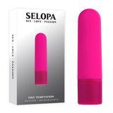 Buy Selopa TINY TEMPTATION - Pink 9.2 cm USB Rechargeable Bullet – Naughtyhut NZ sex toys online. Discreet delivery & top brands.