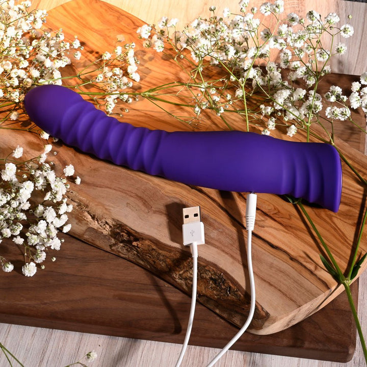 Selopa TRIXXXIE - Purple 22.2 cm USB Rechargeable Vibrator – Sex toys NZ by Naughtyhut. Discreet delivery nationwide.