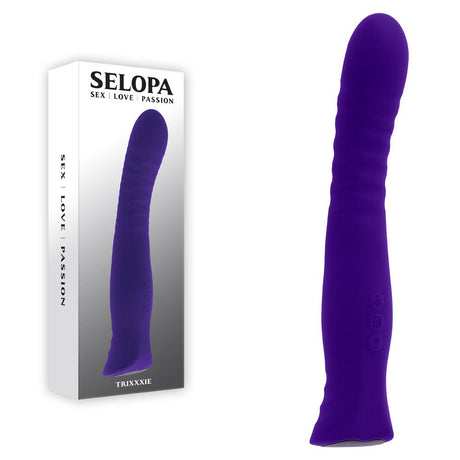 Buy Selopa TRIXXXIE - Purple 22.2 cm USB Rechargeable Vibrator – Naughtyhut NZ sex toys online. Discreet delivery & top brands.