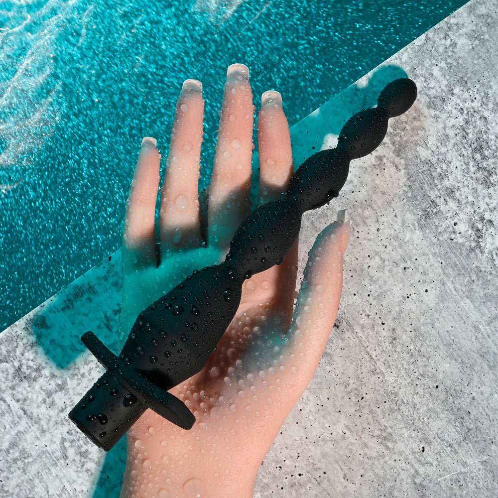 Selopa VIBRATING BUTT BEADS - Black 22 cm USB Rechargeable Vibrating Anal Beads – Sex toys NZ by Naughtyhut. Discreet delivery nationwide.