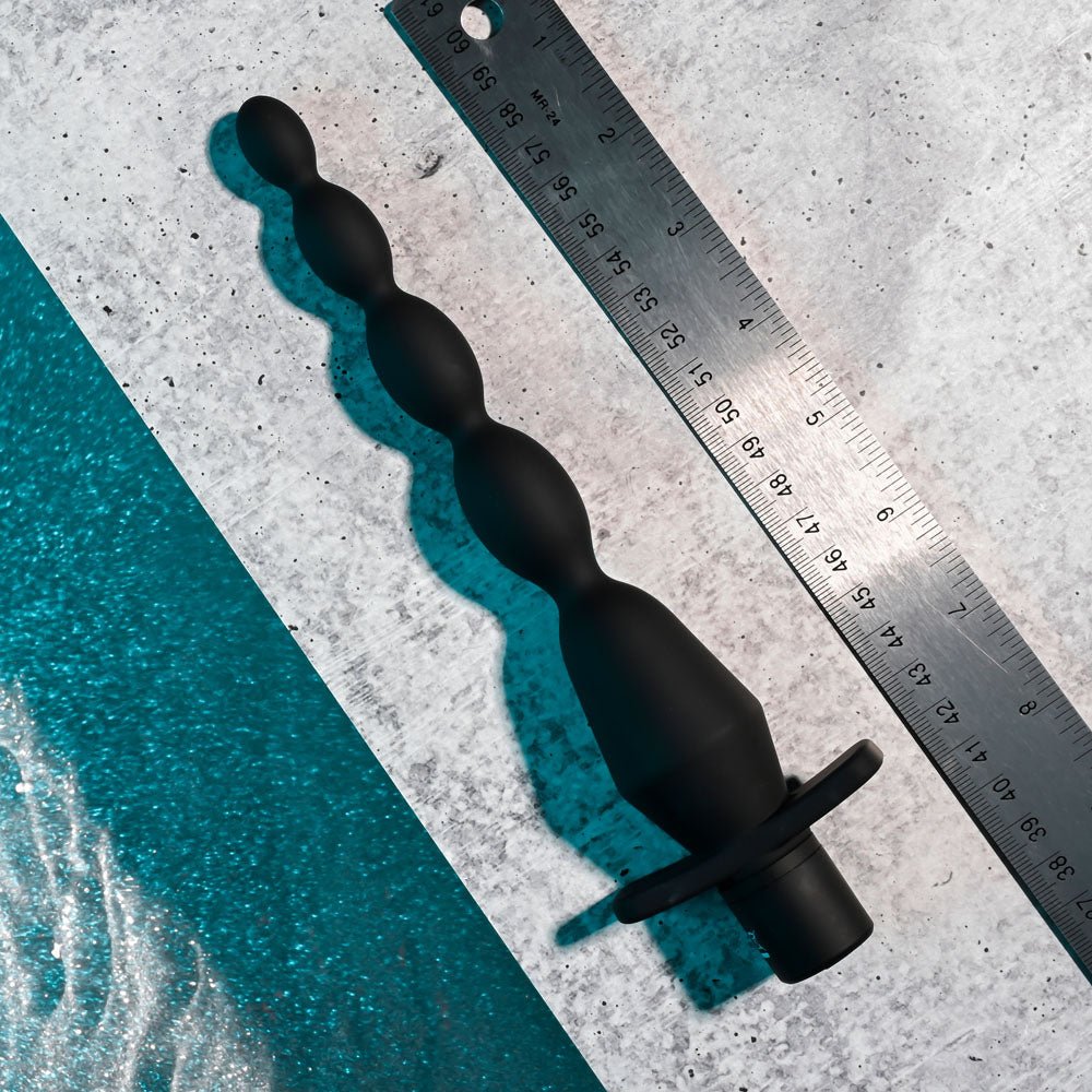 Selopa VIBRATING BUTT BEADS - Black 22 cm USB Rechargeable Vibrating Anal Beads – Sex toys NZ by Naughtyhut. Discreet delivery nationwide.