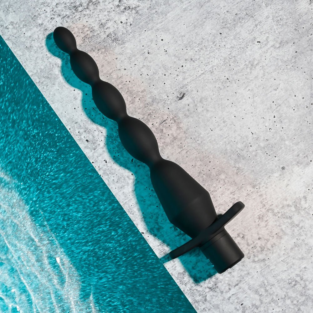 Buy Selopa VIBRATING BUTT BEADS - Black 22 cm USB Rechargeable Vibrating Anal Beads – Naughtyhut NZ sex toys online. Discreet delivery & top brands.