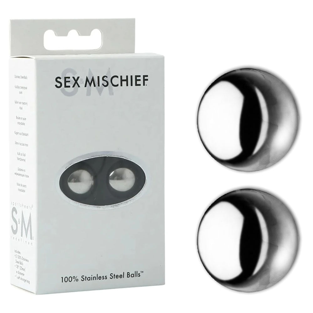 Sex & Mischief 100% Stainless Steel Balls - Stainless Steel Ben Wa Balls – Sex toys NZ by Naughtyhut. Discreet delivery nationwide.