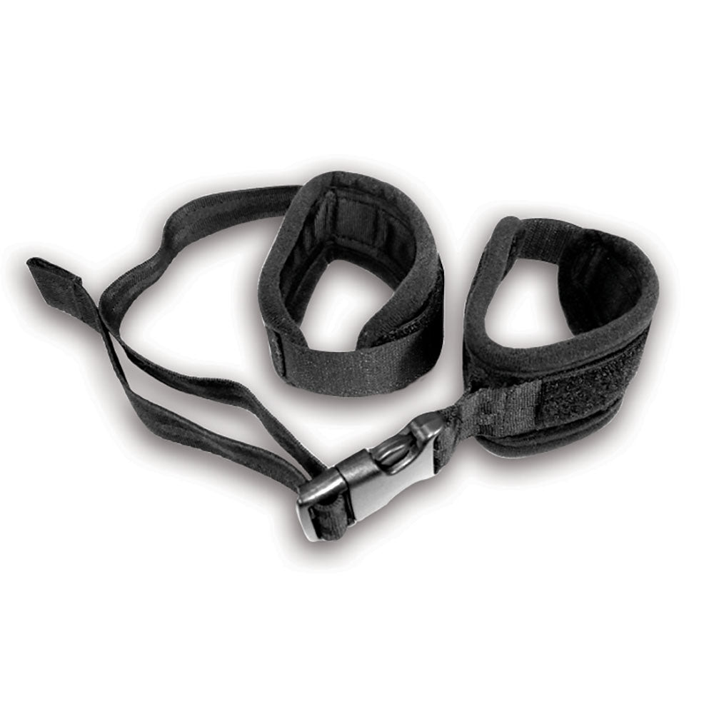 Buy Sex & Mischief Adjustable Handcuffs - Black Restraints – Naughtyhut NZ sex toys online. Discreet delivery & top brands.