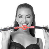 Buy Sex & Mischief Amor Ball Gag - Red/Black Mouth Restraint – Naughtyhut NZ sex toys online. Discreet delivery & top brands.