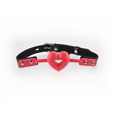 Buy Sex & Mischief Amor Ball Gag - Red/Black Mouth Restraint – Naughtyhut NZ sex toys online. Discreet delivery & top brands.