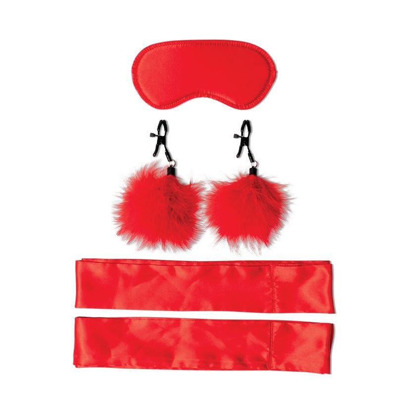 Buy Sex & Mischief Amor Bondage Beginner Kit - Red - 5 Piece Set – Naughtyhut NZ sex toys online. Discreet delivery & top brands.
