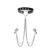 Buy Sex & Mischief Amor Collar with Nipple Clamps - Metal Restraints – Naughtyhut NZ sex toys online. Discreet delivery & top brands.