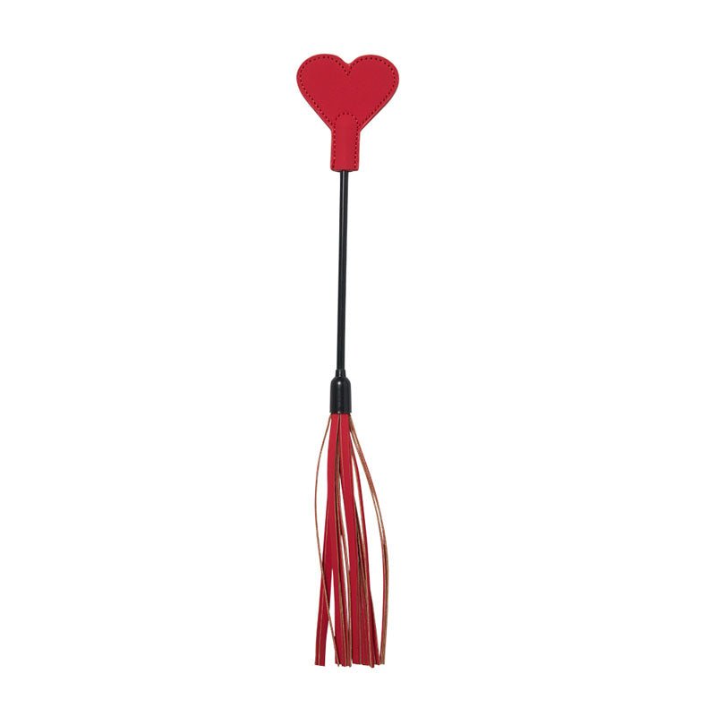 Sex & Mischief Amor Crop - Red/Black Heart Crop – Sex toys NZ by Naughtyhut. Discreet delivery nationwide.