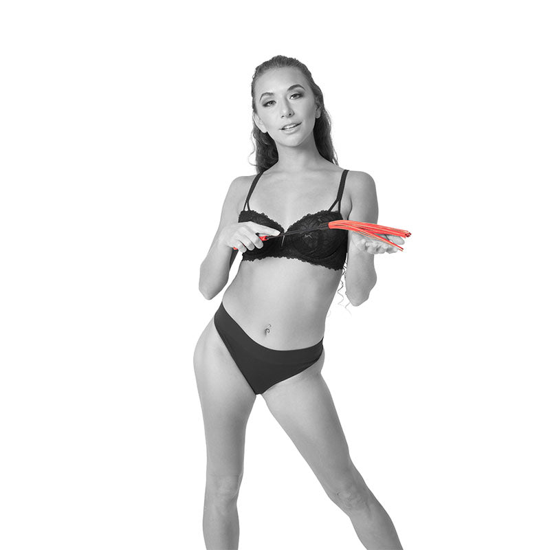 Sex & Mischief Amor Crop - Red/Black Heart Crop – Sex toys NZ by Naughtyhut. Discreet delivery nationwide.