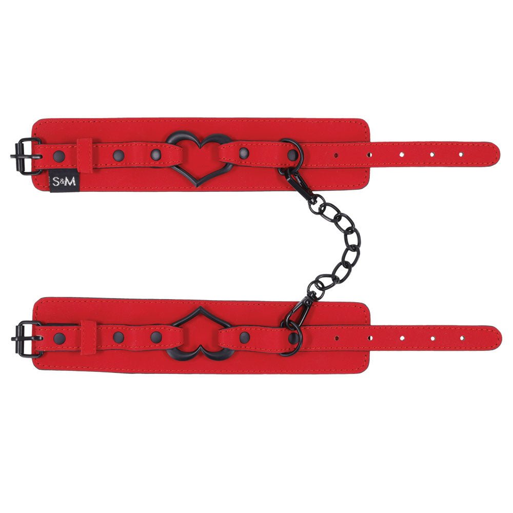 Sex & Mischief Amor Handcuffs - Red Restraints – Sex toys NZ by Naughtyhut. Discreet delivery nationwide.