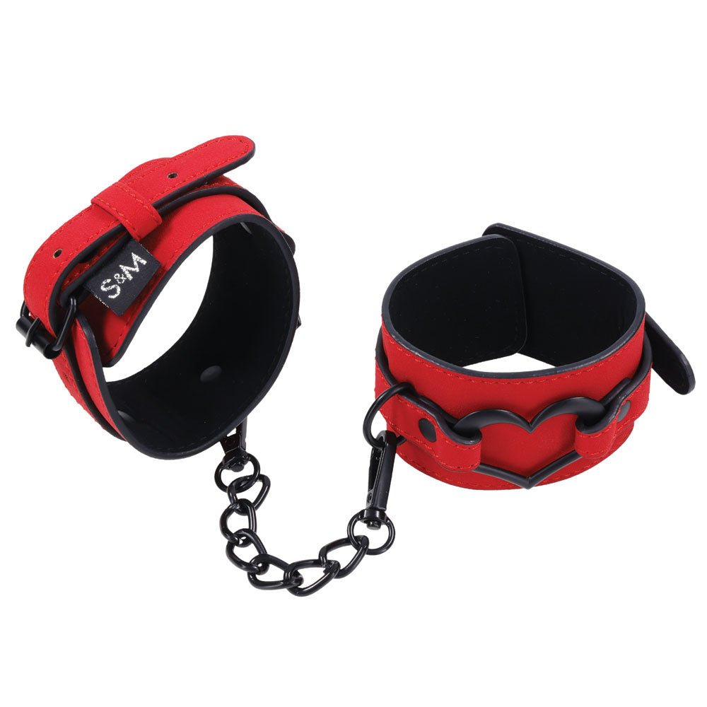 Buy Sex & Mischief Amor Handcuffs - Red Restraints – Naughtyhut NZ sex toys online. Discreet delivery & top brands.