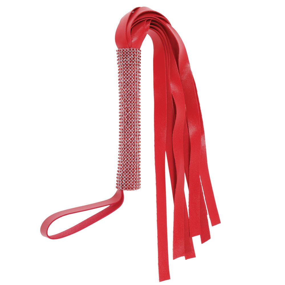 Sex & Mischief Amor Sparkle Flogger - Red 33 cm Flogger Whip – Sex toys NZ by Naughtyhut. Discreet delivery nationwide.