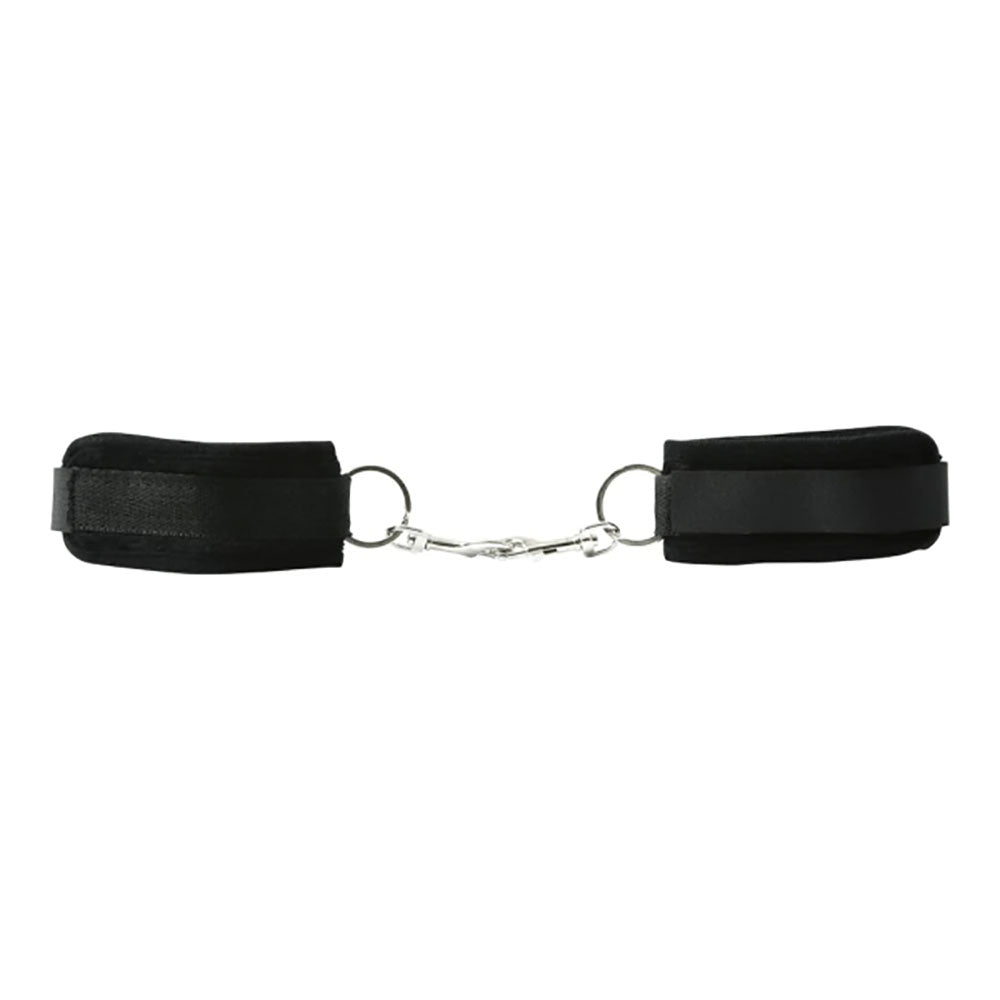 Sex & Mischief Black Beginner's Handcuffs - Black Restraints – Sex toys NZ by Naughtyhut. Discreet delivery nationwide.