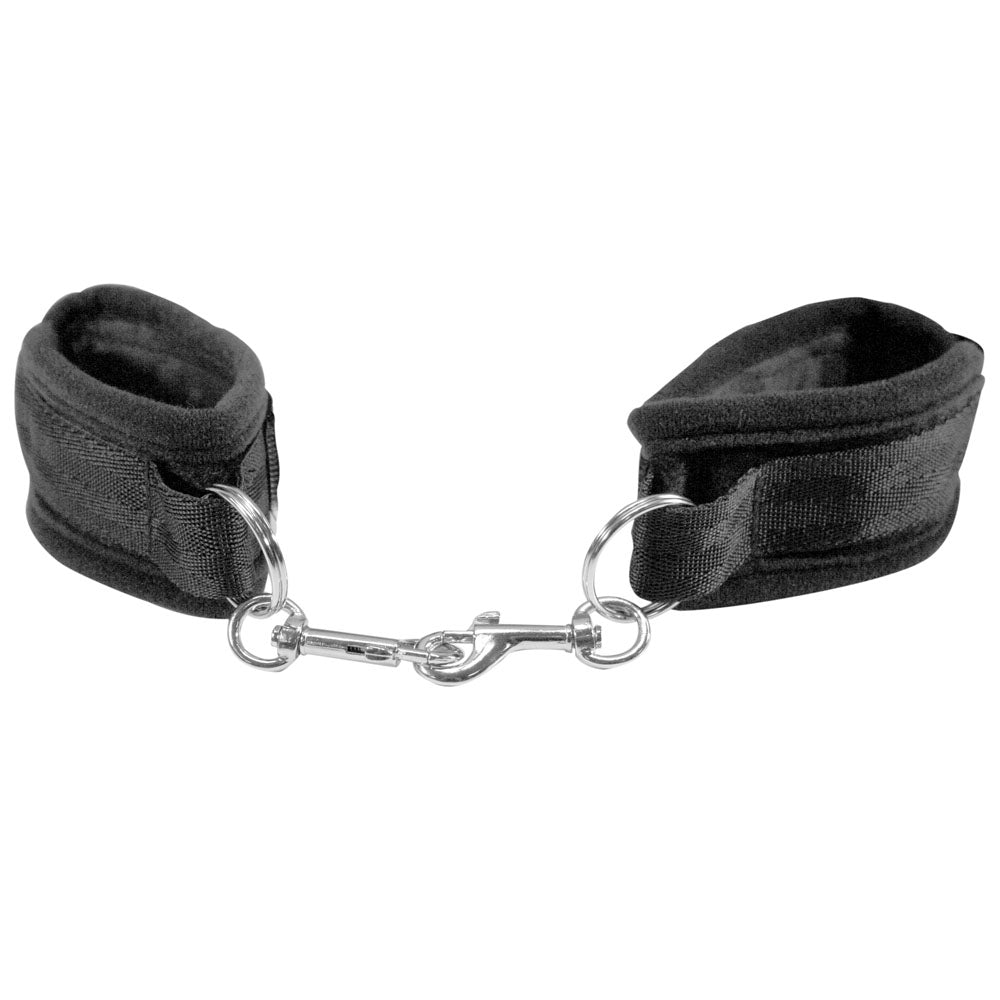 Sex & Mischief Black Beginner's Handcuffs - Black Restraints – Sex toys NZ by Naughtyhut. Discreet delivery nationwide.