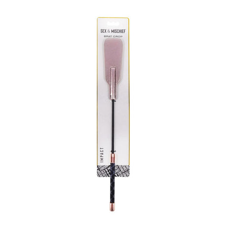 Buy Sex & Mischief Brat Crop - Rose Gold 47 cm Crop Whip – Naughtyhut NZ sex toys online. Discreet delivery & top brands.