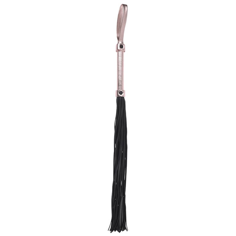 Sex & Mischief Brat Flogger - Rose Gold/Black Flogger – Sex toys NZ by Naughtyhut. Discreet delivery nationwide.