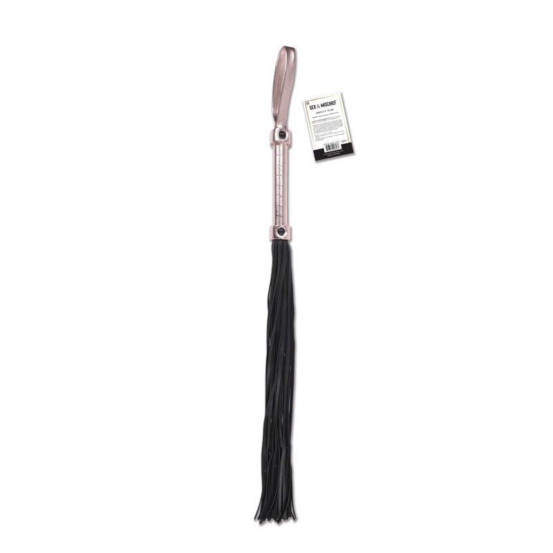 Sex & Mischief Brat Flogger - Rose Gold/Black Flogger – Sex toys NZ by Naughtyhut. Discreet delivery nationwide.
