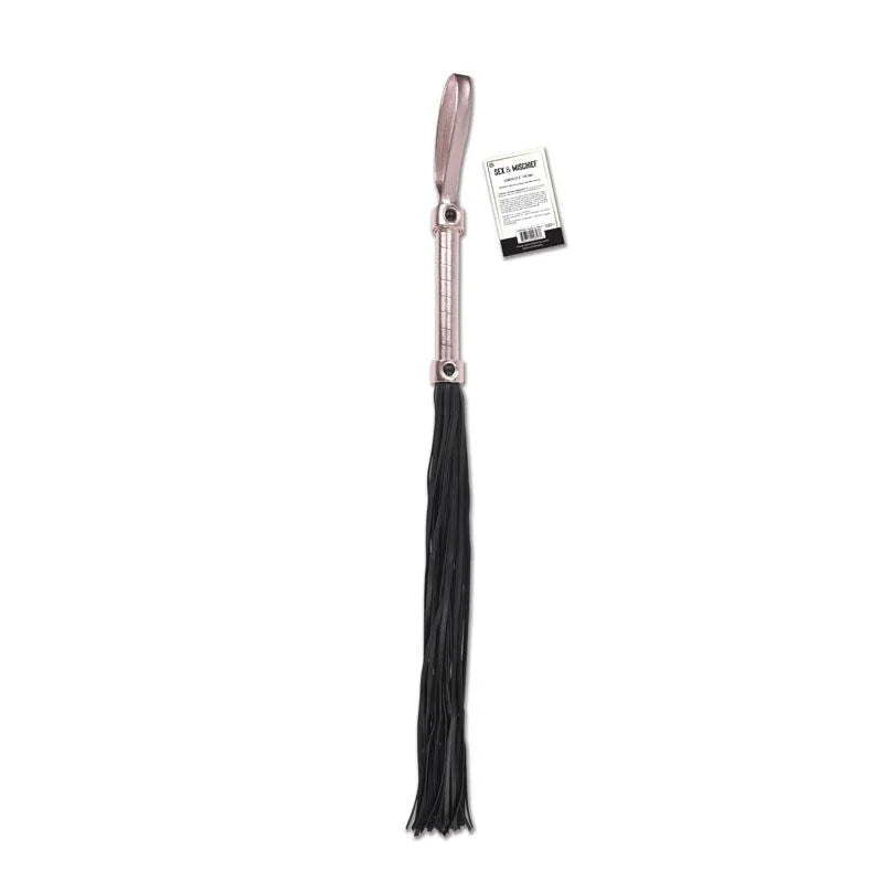 Sex & Mischief Brat Flogger - Rose Gold/Black Flogger – Sex toys NZ by Naughtyhut. Discreet delivery nationwide.