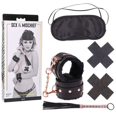 Buy Sex & Mischief Brat Kit - 5 Piece Beginner Bondage Kit – Naughtyhut NZ sex toys online. Discreet delivery & top brands.