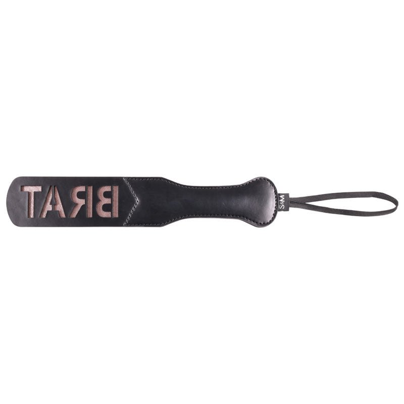 Buy Sex & Mischief Brat Paddle - Black Spanking Paddle – Naughtyhut NZ sex toys online. Discreet delivery & top brands.
