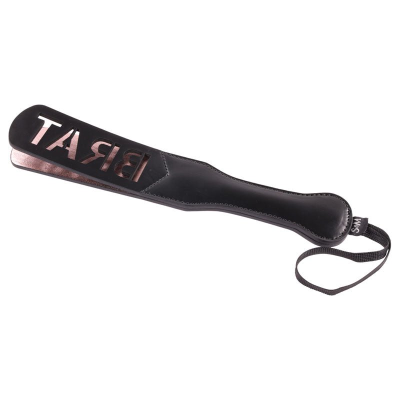 Buy Sex & Mischief Brat Paddle - Black Spanking Paddle – Naughtyhut NZ sex toys online. Discreet delivery & top brands.