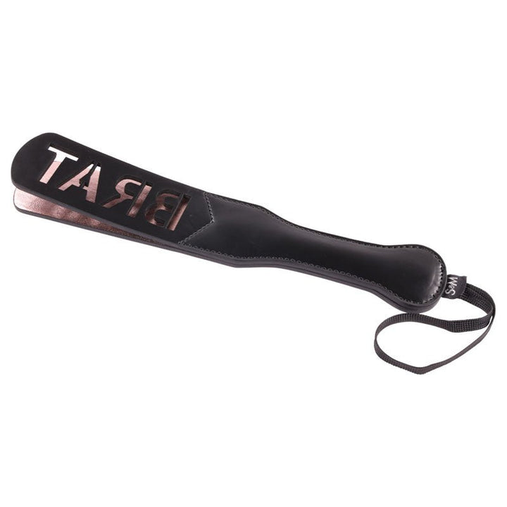 Sex & Mischief Brat Paddle - Black Spanking Paddle – Sex toys NZ by Naughtyhut. Discreet delivery nationwide.