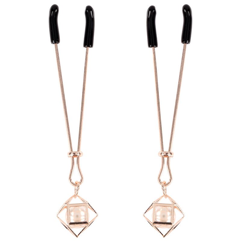 Sex & Mischief Brat Pearl Nipple Clips - Rose Gold - Set of 2 – Sex toys NZ by Naughtyhut. Discreet delivery nationwide.