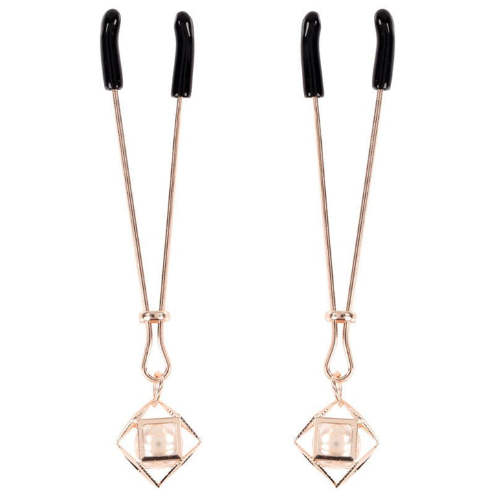 Sex & Mischief Brat Pearl Nipple Clips - Rose Gold - Set of 2 – Sex toys NZ by Naughtyhut. Discreet delivery nationwide.