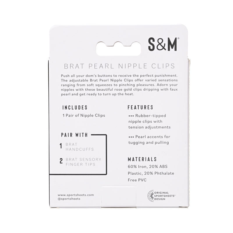 Sex & Mischief Brat Pearl Nipple Clips - Rose Gold - Set of 2 – Sex toys NZ by Naughtyhut. Discreet delivery nationwide.