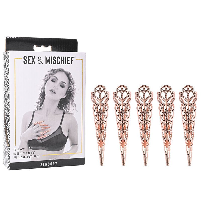 Sex & Mischief Brat Sensory Fingertips - Rose Gold - Set of 5 – Sex toys NZ by Naughtyhut. Discreet delivery nationwide.