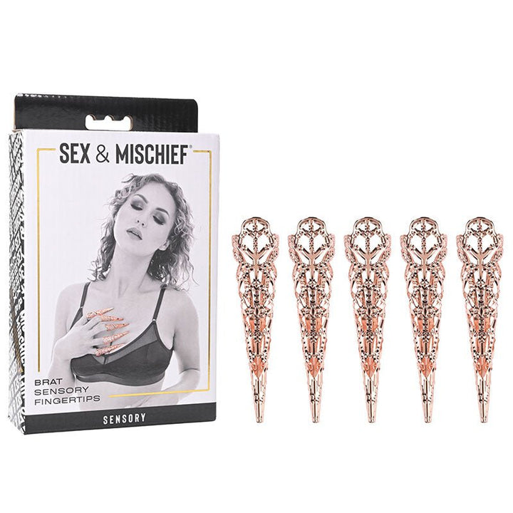 Sex & Mischief Brat Sensory Fingertips - Rose Gold - Set of 5 – Sex toys NZ by Naughtyhut. Discreet delivery nationwide.