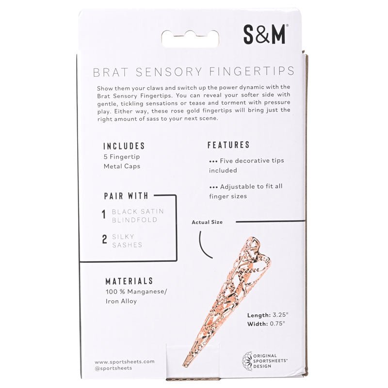 Sex & Mischief Brat Sensory Fingertips - Rose Gold - Set of 5 – Sex toys NZ by Naughtyhut. Discreet delivery nationwide.