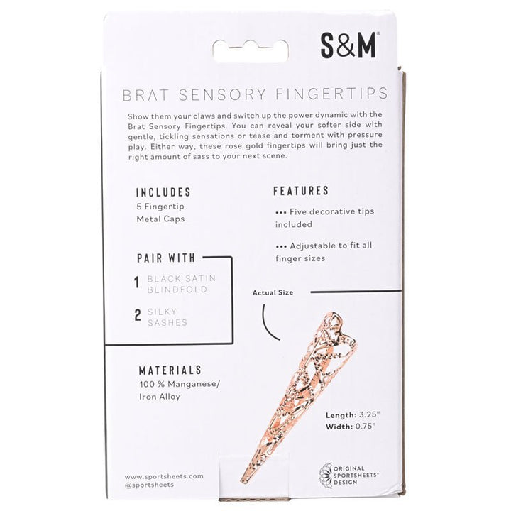 Sex & Mischief Brat Sensory Fingertips - Rose Gold - Set of 5 – Sex toys NZ by Naughtyhut. Discreet delivery nationwide.